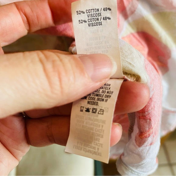 Aerie Button Down Short Sleeve Oversized Floral Resort Top Shirt Size S/P - Picture 6 of 6